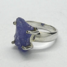 Load image into Gallery viewer, Tanzanite Ring  | Raw Crystal Nugget | 925 Sterling Silver | US Size 5.75 | AUS Size L | Rich violet blue | Achieve your spiritual potential  | Genuine Gems from Crystal Heart Melbourne since 1986