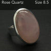 Rose Quartz Gemstone Ring | Cabochon Oval | Good colour consistency translucency |Madagascar Material | 925 Sterling Silver | US Size 8.5 | AUS Size Q1/2 | Star Stone Taurus Libra  | Genuine Gemstones from Crystal Heart Melbourne since 1986 