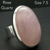 Rose Quartz Gemstone Ring | Cabochon Oval | Good colour consistency translucency |Madagascar Material | 925 Sterling Silver | US Size 7.5 | AUS Size O1/2 | Star Stone Taurus Libra  | Genuine Gemstones from Crystal Heart Melbourne since 1986 