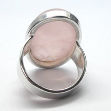 Load image into Gallery viewer, Rose Quartz Gemstone Ring | Cabochon Oval | Good colour consistency translucency |Madagascar Material | 925 Sterling Silver | US Size 8.5 | AUS Size Q1/2 | Star Stone Taurus Libra  | Genuine Gemstones from Crystal Heart Melbourne since 1986 