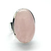 Rose Quartz Gemstone Ring | Cabochon Oval | Good colour consistency translucency |Madagascar Material | 925 Sterling Silver | US Size 7.5 | AUS Size O1/2 | Star Stone Taurus Libra  | Genuine Gemstones from Crystal Heart Melbourne since 1986 