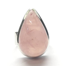 Load image into Gallery viewer, Rose Quartz Gemstone Ring | Cabochon Teardrop | Good colour consistency translucency |Madagascar Material | 925 Sterling Silver | US Size 7.5 | AUS Size O1/2 | Star Stone Taurus Libra  | Genuine Gemstones from Crystal Heart Melbourne since 1986 