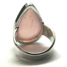 Load image into Gallery viewer, Rose Quartz Gemstone Ring | Cabochon Teardrop | Good colour consistency translucency |Madagascar Material | 925 Sterling Silver | US Size 7.5 | AUS Size O1/2 | Star Stone Taurus Libra  | Genuine Gemstones from Crystal Heart Melbourne since 1986 