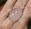 Rose Quartz Gemstone Ring | Cabochon Oval | Good colour consistency translucency |Madagascar Material | 925 Sterling Silver | US Size 8.5 | AUS Size Q1/2 | Star Stone Taurus Libra  | Genuine Gemstones from Crystal Heart Melbourne since 1986 