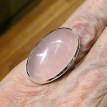 Load image into Gallery viewer, Rose Quartz Gemstone Ring | Cabochon Oval | Good colour consistency translucency |Madagascar Material | 925 Sterling Silver | US Size 6 | AUS Size L1/2 | Star Stone Taurus Libra  | Genuine Gemstones from Crystal Heart Melbourne since 1986 