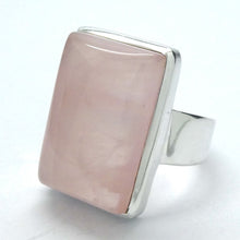 Load image into Gallery viewer, Rose Quartz Gemstone Ring | Cabochon Oblong | Good colour consistency translucency |Madagascar Material | 925 Sterling Silver | US Size 8 | AUS Size P1/2 | Star Stone Taurus Libra  | Genuine Gemstones from Crystal Heart Melbourne since 1986 