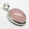 Rose Quartz Gemstone Pendant | Cabochon Round | Lovely colour consistency and translucency | Madagascar Material | 925 Sterling Silver | Star Stone Taurus Libra  | Genuine Gemstones from Crystal Heart Melbourne since 1986 