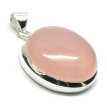 Load image into Gallery viewer, Rose Quartz Gemstone Pendant | Cabochon Round | Lovely colour consistency and translucency | Madagascar Material | 925 Sterling Silver | Star Stone Taurus Libra  | Genuine Gemstones from Crystal Heart Melbourne since 1986 