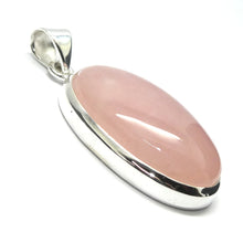 Load image into Gallery viewer, Rose Quartz Gemstone Pendant | Cabochon Oval | Lovely colour consistency and translucency | Madagascar Material | 925 Sterling Silver | Star Stone Taurus Libra  | Genuine Gemstones from Crystal Heart Melbourne since 1986 