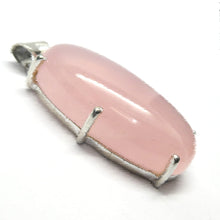 Load image into Gallery viewer, Rose Quartz Gemstone Pendant | Cabochon Oval | Lovely colour consistency and translucency | Madagascar Material | 925 Sterling Silver | Star Stone Taurus Libra  | Genuine Gemstones from Crystal Heart Melbourne since 1986 