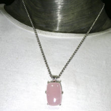 Load image into Gallery viewer, Rose Quartz Gemstone Pendant | Cabochon Oblong | Lovely colour consistency and translucency | Madagascar Material | 925 Sterling Silver | Star Stone Taurus Libra  | Genuine Gemstones from Crystal Heart Melbourne since 1986 