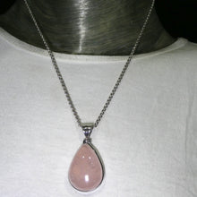 Load image into Gallery viewer, Rose Quartz Gemstone Pendant | Cabochon Teardop | Lovely colour consistency and translucency | Madagascar Material | 925 Sterling Silver | Star Stone Taurus Libra  | Genuine Gemstones from Crystal Heart Melbourne since 1986 