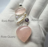 Rose Quartz Gemstone Pendant with Pearl and Amethyst | Lovely colour consistency and translucency | 925 Sterling Silver | Star Stone Taurus Libra  | Genuine Gemstones from Crystal Heart Melbourne since 1986 