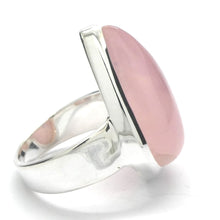 Load image into Gallery viewer, Rose Quartz Gemstone Ring | Cabochon Teardrop | Good colour consistency translucency |Madagascar Material | 925 Sterling Silver | US Size 8 | AUS Size P1/2 | Star Stone Taurus Libra  | Genuine Gemstones from Crystal Heart Melbourne since 1986 