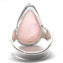 Load image into Gallery viewer, Rose Quartz Gemstone Ring | Cabochon Teardrop | Good colour consistency translucency |Madagascar Material | 925 Sterling Silver | US Size 8 | AUS Size P1/2 | Star Stone Taurus Libra  | Genuine Gemstones from Crystal Heart Melbourne since 1986 