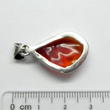 Load image into Gallery viewer, Mexican Fire Opal Pendant | Pure Raw Nugget | Vibrant orange red with transparency | 925 Sterling Silver |   Leo Libra Aries Leo Sagittarius | Luck Creativity Abundance Passion | Grounding, good for creative business | Genuine Gems from Crystal Heart Melbourne Australia since 1986