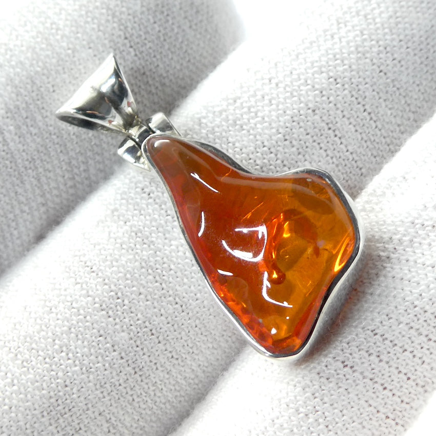 Mexican Fire Opal Pendant | Pure Raw Nugget | Vibrant orange red with transparency | 925 Sterling Silver |   Leo Libra Aries Leo Sagittarius | Luck Creativity Abundance Passion | Grounding, good for creative business | Genuine Gems from Crystal Heart Melbourne Australia since 1986