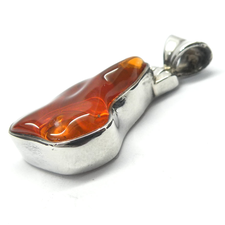 Mexican Fire Opal Pendant | Pure Raw Nugget | Vibrant orange red with transparency | 925 Sterling Silver |   Leo Libra Aries Leo Sagittarius | Luck Creativity Abundance Passion | Grounding, good for creative business | Genuine Gems from Crystal Heart Melbourne Australia since 1986