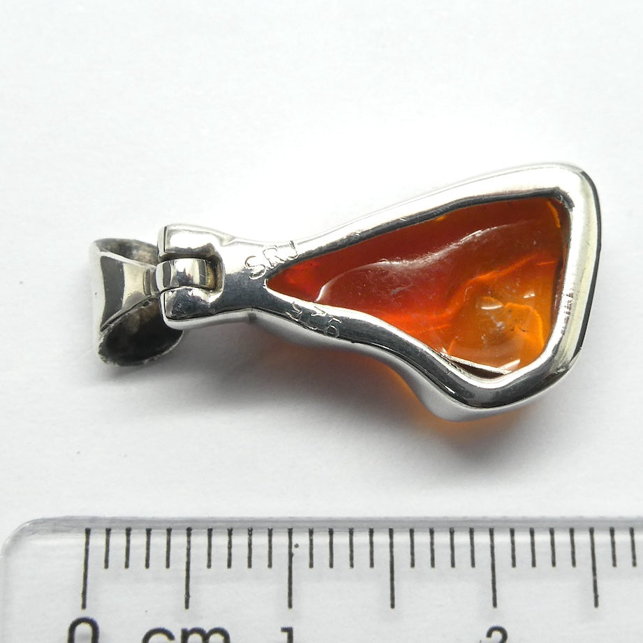 Mexican Fire Opal Pendant | Pure Raw Nugget | Vibrant orange red with transparency | 925 Sterling Silver |   Leo Libra Aries Leo Sagittarius | Luck Creativity Abundance Passion | Grounding, good for creative business | Genuine Gems from Crystal Heart Melbourne Australia since 1986