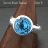 Topaz Ring, Swiss Blue, Faceted Round, 925 Sterling Silver, g4