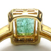 Genuine Natural Emerald Ring | Zambian Stone | Natural Diamonds Surround | Gold Plated 925 Sterling Silver | Creative Joy | Wisdom of the Heart | Genuine gems from Crystal Heart Melbourne Australia since 1986