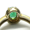 Genuine Natural Emerald Ring | Zambian Stone | Natural Diamonds Surround | Gold Plated 925 Sterling Silver | Creative Joy | Wisdom of the Heart | Genuine gems from Crystal Heart Melbourne Australia since 1986