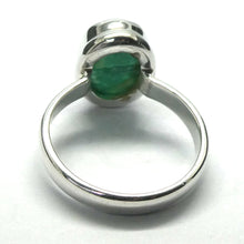 Load image into Gallery viewer, Matrix Emerald Ring | Good Colour and Consistency but only a little translucency|  | 925 Sterling Silver | Creative Joy | Wisdom of the Heart | US Ring Size 8 | AUS Ring Size P1/2 | Genuine gems from Crystal Heart Melbourne Australia since 1986