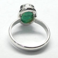 Load image into Gallery viewer, Matrix Emerald Ring | Good Colour and Consistency but only a little translucency|  | 925 Sterling Silver | Creative Joy | Wisdom of the Heart | US Ring Size 8 | AUS Ring Size P1/2 | Genuine gems from Crystal Heart Melbourne Australia since 1986