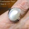 Freshwater Pearl Ring | Freeform | 925 Sterling Silver | Substantial Open Bezel Setting | Adjustable Size | Genuine Gems from Crystal Heart Melbourne Australia since 1986
