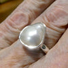 Freshwater Pearl Ring | Freeform | 925 Sterling Silver | Substantial Open Bezel Setting | Adjustable Size | Genuine Gems from Crystal Heart Melbourne Australia since 1986
