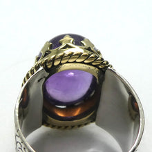 Load image into Gallery viewer, Amethyst Ring | Large Oval Cabochon | 925 Sterling Silver | Gold Plated Crown Setting | Simple Quality Setting | Meditation | Balance | Purifying | Aquarius Pisces | Crystal Heart Melbourne Australia since 1986