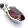 Ruby Pendant | Faceted Oval | Good transparency | Strong Red | Kanchanaburi | Thailand | 925 Sterling Silver | strong Claws | Open Back | Genuine Gems from Crystal Heart Melbourne Australia  since 1986