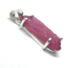 Load image into Gallery viewer, Ruby Pendant | Raw Nugget | 925 Sterling Silver  | Open Back | Good translucence and Colour | Lion Heart | Genuine Gems from Crystal Heart Melbourne Australia since 1986