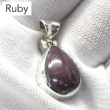 Load image into Gallery viewer, Ruby Pendant | Cabochon | Matrix | 925 Sterling Silver  | Simple strong Bezel Setting | Lion Heart | Genuine Gems from Crystal Heart Melbourne Australia since 1986