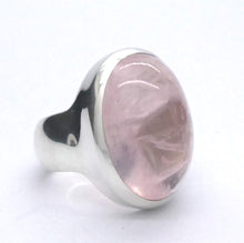 Load image into Gallery viewer, Rose Quartz Gemstone Ring | Large Cabochon Oval | Madagascar Material | 925 Sterling Silver | US Size 7.75 | AUS Size P | Star Stone Taurus Libra  | Genuine Gemstones from Crystal Heart Melbourne since 1986 