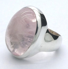 Load image into Gallery viewer, Rose Quartz Gemstone Ring | Large Cabochon Oval | Madagascar Material | 925 Sterling Silver | US Size 7.75 | AUS Size P | Star Stone Taurus Libra  | Genuine Gemstones from Crystal Heart Melbourne since 1986 