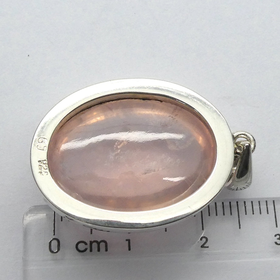 Rose Quartz Gemstone Ring | Cabochon Oval |Clear  Madagascar Material | 925 Sterling Silver | Star Stone Taurus Libra  | Genuine Gemstones from Crystal Heart Melbourne since 1986 