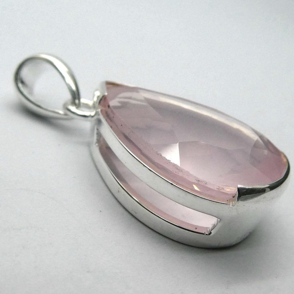 Rose Quartz Gemstone Pendant | Cabochon Teardroip | Very Clear Flawless  Madagascar Material | 925 Sterling Silver | Star Stone Taurus Libra  | Genuine Gemstones from Crystal Heart Melbourne since 1986 