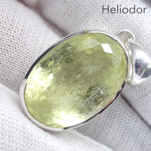 Load image into Gallery viewer, Heliodor Pendant  |Yellow Golden Beryl Faceted | Faceted Oval | Quality Bezel setting | 925 Sterling Silver | Energise Vitalize Healthy Male Energy | Healing Generosity Achievement | Leo Stone | Genuine Gems from Crystal Heart Melbourne Australia since 1986