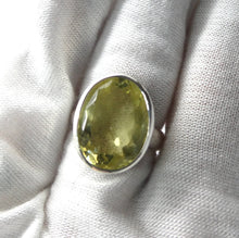 Load image into Gallery viewer, Heliodor Ring  | Yellow Golden Beryl Faceted | Faceted Oval | Quality Bezel setting | 925 Sterling Silver | US 8.75 | AUS EU size R | Energise Vitalize Healthy Male Energy | Healing Generosity Achievement | Leo Stone | Genuine Gems from Crystal Heart Melbourne Australia since 1986