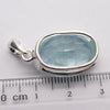 Aquamarine Gemstone Pendant | Large Faceted Oval | Nice Blue and Transparency with inclusions | 925 Sterling Silver | Bezel Set | Open Back | Peaceful emotional guidance and integration | Flow through obstacles | Aries | Gemini | scorpio | Genuine Gemstones from Crystal Heart Melbourne Australia since 1986