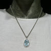 Aquamarine Gemstone Pendant | Large Faceted Oval | Nice Blue and Transparency with inclusions | 925 Sterling Silver | Bezel Set | Open Back | Peaceful emotional guidance and integration | Flow through obstacles | Aries | Gemini | scorpio | Genuine Gemstones from Crystal Heart Melbourne Australia since 1986