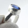 Blue Kyanite Ring | Sapphire Blue | Faceted Oval | 925 Sterling Silver | US Size 7.5 | AUS Size  O1/2 | Block Negativity | Uplift and protect the Heart | Creative Visualisation |Taurus Libra Aries Gemstone | Genuine Gems from Crystal Heart Melbourne Australia since 1986