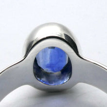 Load image into Gallery viewer, Blue Kyanite Ring | Sapphire Blue | Faceted Oval | 925 Sterling Silver | US Size 7.5 | AUS Size  O1/2 | Block Negativity | Uplift and protect the Heart | Creative Visualisation |Taurus Libra Aries Gemstone | Genuine Gems from Crystal Heart Melbourne Australia since 1986