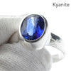 Blue Kyanite Ring | Sapphire Blue | Faceted Oval | 925 Sterling Silver | US Size 8 | AUS Size  P1/2 | Block Negativity | Uplift and protect the Heart | Creative Visualisation |Taurus Libra Aries Gemstone | Genuine Gems from Crystal Heart Melbourne Australia since 1986