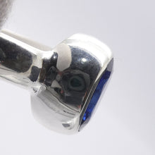 Load image into Gallery viewer, Blue Kyanite Ring | Sapphire Blue | Large Faceted Oval | 925 Sterling Silver | US Size 9.5 | AUS Size  S1/2 | Block Negativity | Uplift and protect the Heart | Creative Visualisation |Taurus Libra Aries Gemstone | Genuine Gems from Crystal Heart Melbourne Australia since 1986