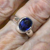 Blue Kyanite Ring | Sapphire Blue | Faceted Oval | 925 Sterling Silver | US Size 8 | AUS Size  P1/2 | Block Negativity | Uplift and protect the Heart | Creative Visualisation |Taurus Libra Aries Gemstone | Genuine Gems from Crystal Heart Melbourne Australia since 1986