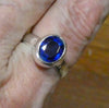 Blue Kyanite Ring | Sapphire Blue | Large Faceted Oval | 925 Sterling Silver | US Size 9.5 | AUS Size  S1/2 | Block Negativity | Uplift and protect the Heart | Creative Visualisation |Taurus Libra Aries Gemstone | Genuine Gems from Crystal Heart Melbourne Australia since 1986