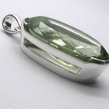 Load image into Gallery viewer, Green Amethyst Prasiolite Pendant | Large Faceted Oval | 925 Sterling Silver | Gentle Heart Healer  | Virgo | Capricorn | Genuine Gems from Crystal Heart Melbourne Australia since 1986