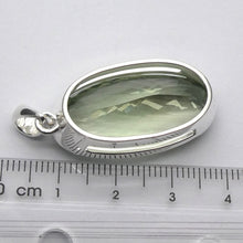 Load image into Gallery viewer, Green Amethyst Prasiolite Pendant | Large Faceted Oval | 925 Sterling Silver | Gentle Heart Healer  | Virgo | Capricorn | Genuine Gems from Crystal Heart Melbourne Australia since 1986